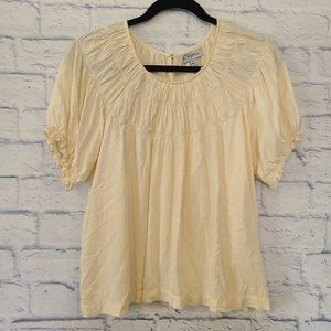 Polagram Smocked Top Romantic Boho Size Medium